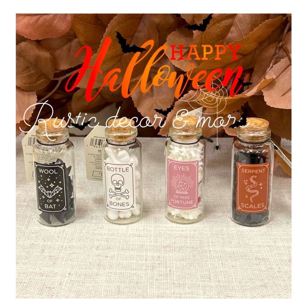 Target Bullseye Full Set of 8 Mini Glass Potion Bottles 2023 Halloween
